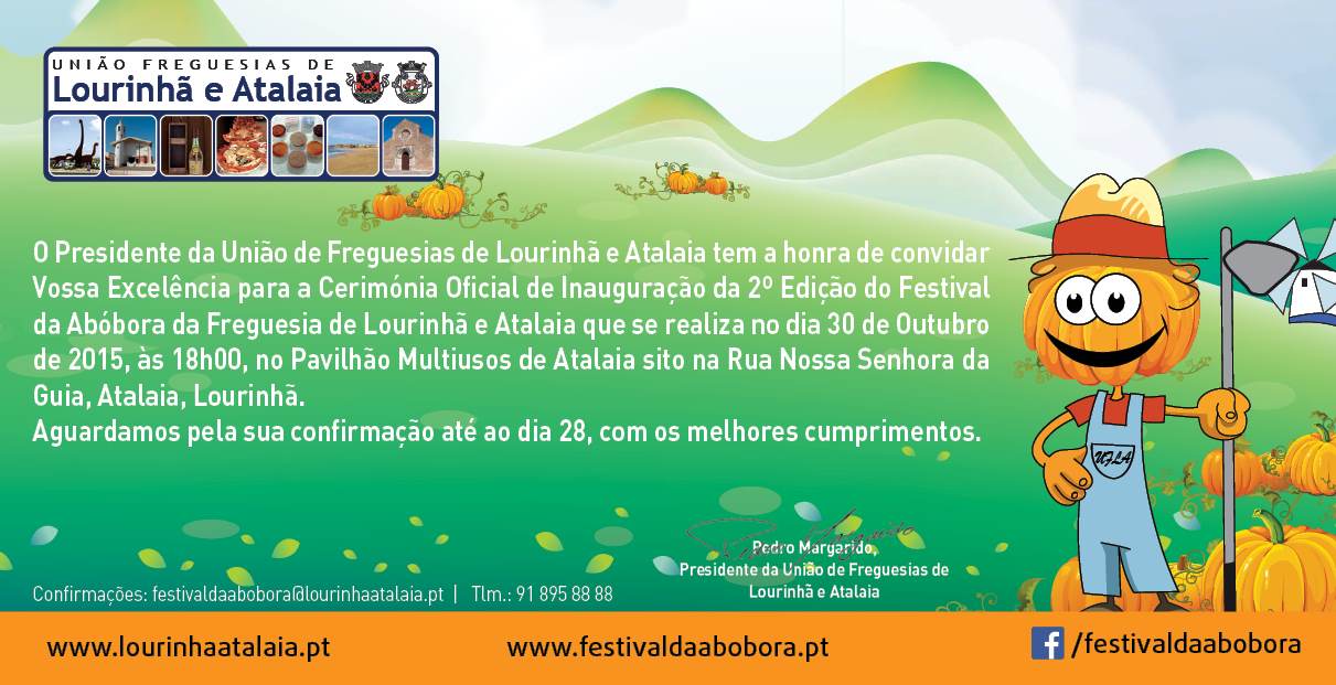 Convite 2 Edição do Festival da Abóbora