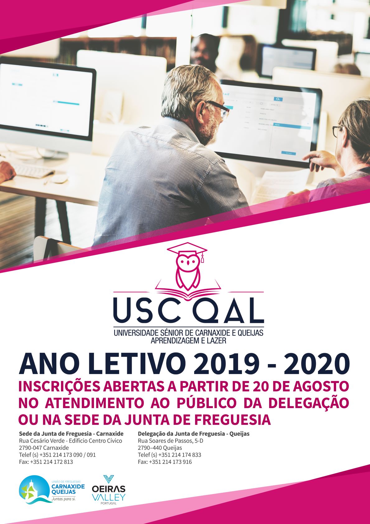 USCQAL - Abertura das Inscrições para o ano letivo 2019/2020